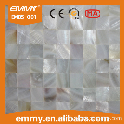 Cheap Pure white mother of pearl carving freshwater shell mosaic wall tile Interior & exterior wall decorative material for sale